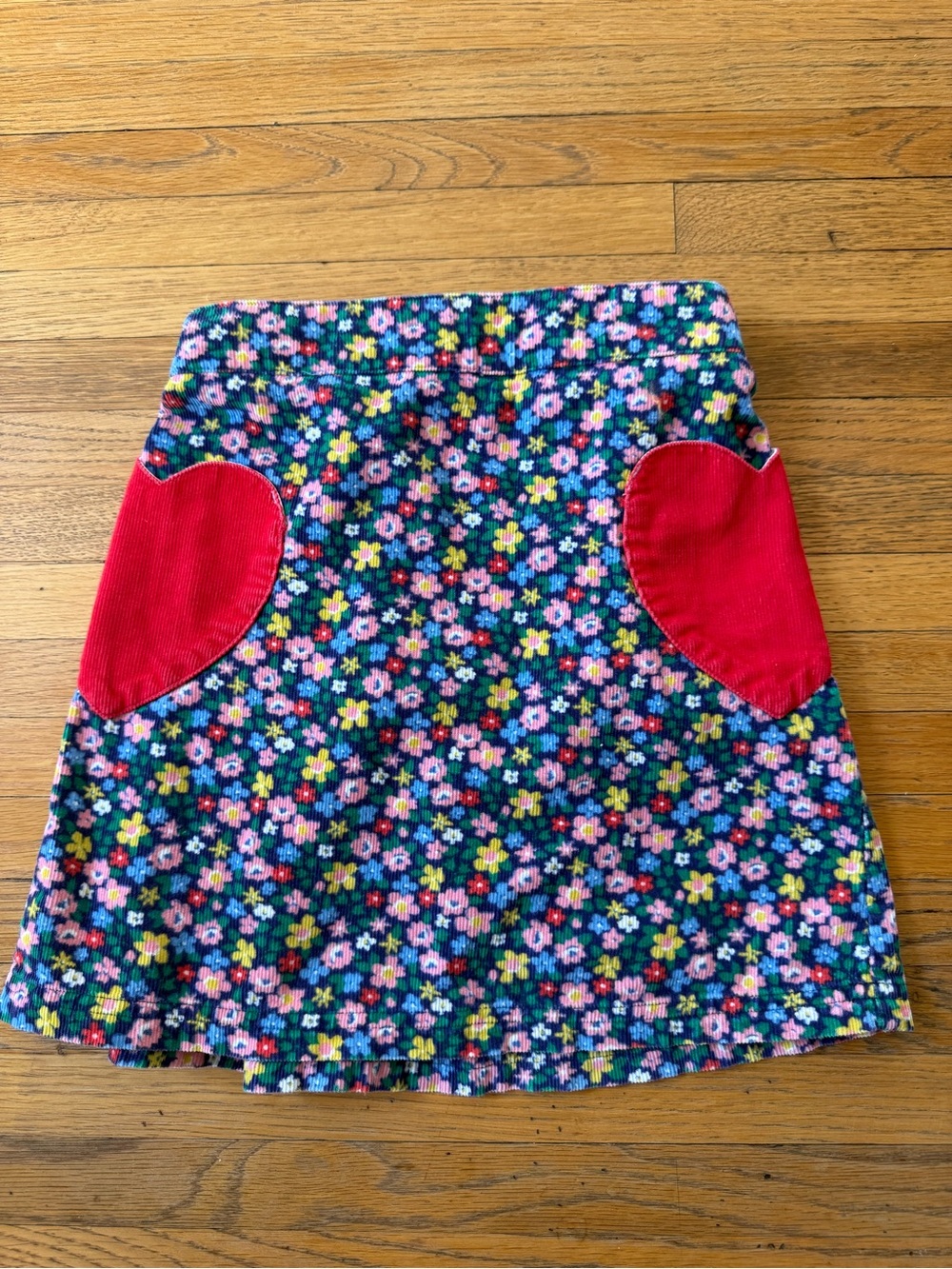 NWT Mini Boden Heart Pocket Corduroy Skirt